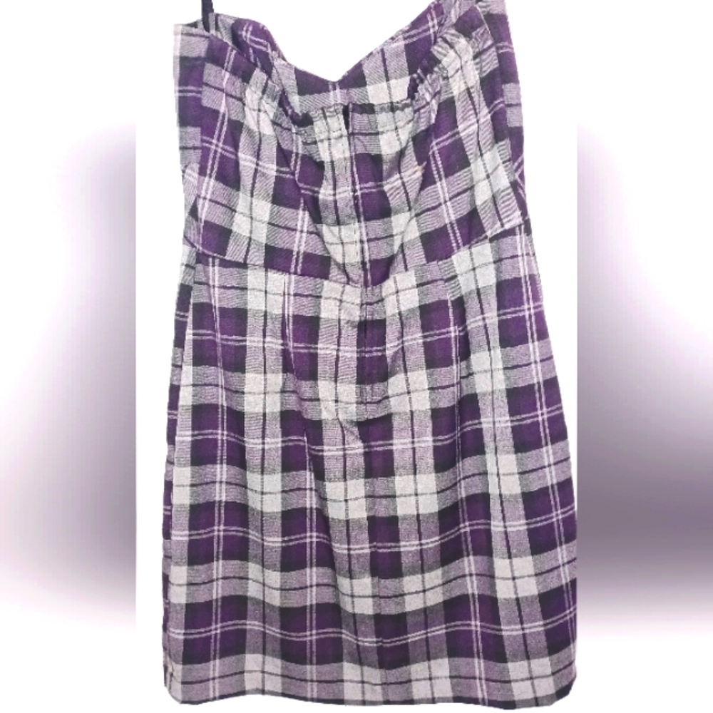 Cute Strapless  plaid dress - Picture 3 of 4